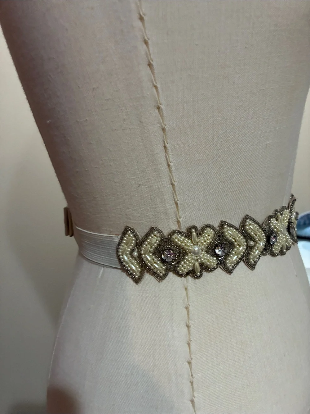 Embellished Pearl and Bead Bridal Belt
